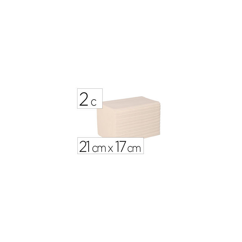 SERVILLETA BUNZL GREENSOURCE CELULOSA BLANCA PLEGADO ZIG-ZAG 2 CAPAS 21X17 CM CAJA DE 9000 UNIDADES