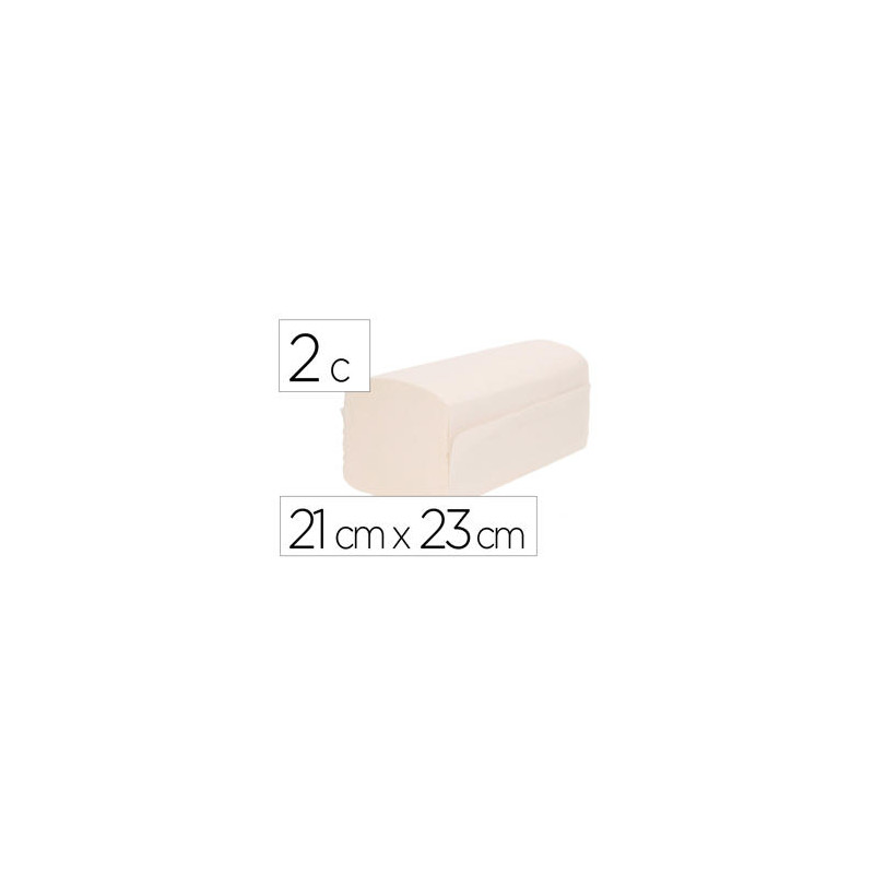 TOALLA SECAMANOS BUNZL GREENSOURCE CELULOSA BLANCA PLEGADO EN V 2 CAPAS 21X23 CM CAJA DE 20 PAQUETES