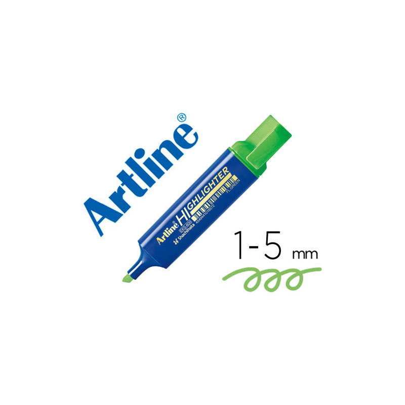 ROTULADOR ARTLINE FLUORESCENTE EKS-600 VERDE PUNTA BISELADA