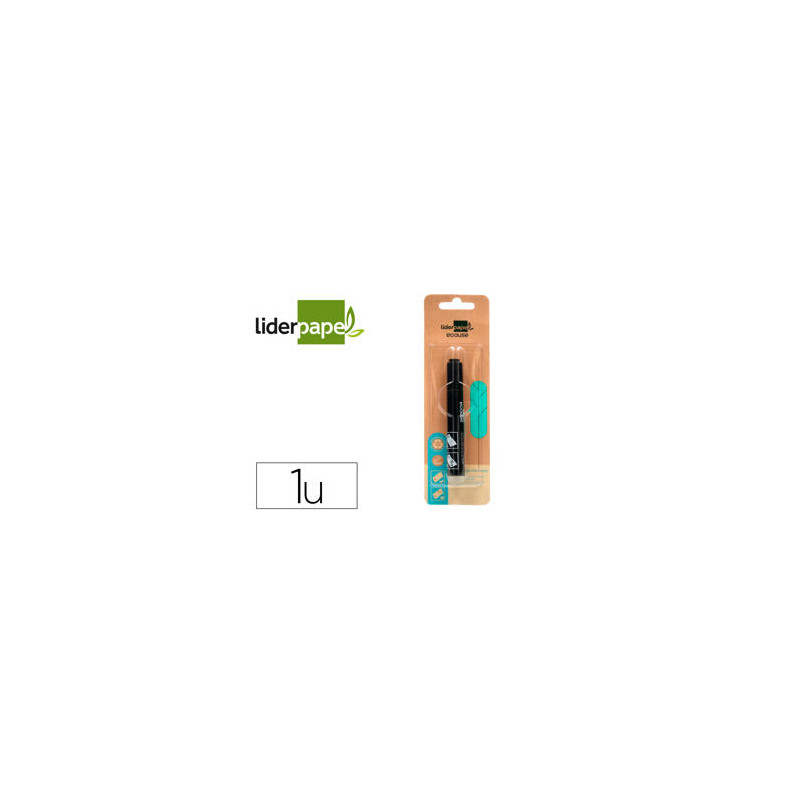 ROTULADOR LIDERPAPEL ECOUSE DETECTOR DE BILLETES FALSOS CUERPO PLASTICO 100% RECICLADO EN BLISTER