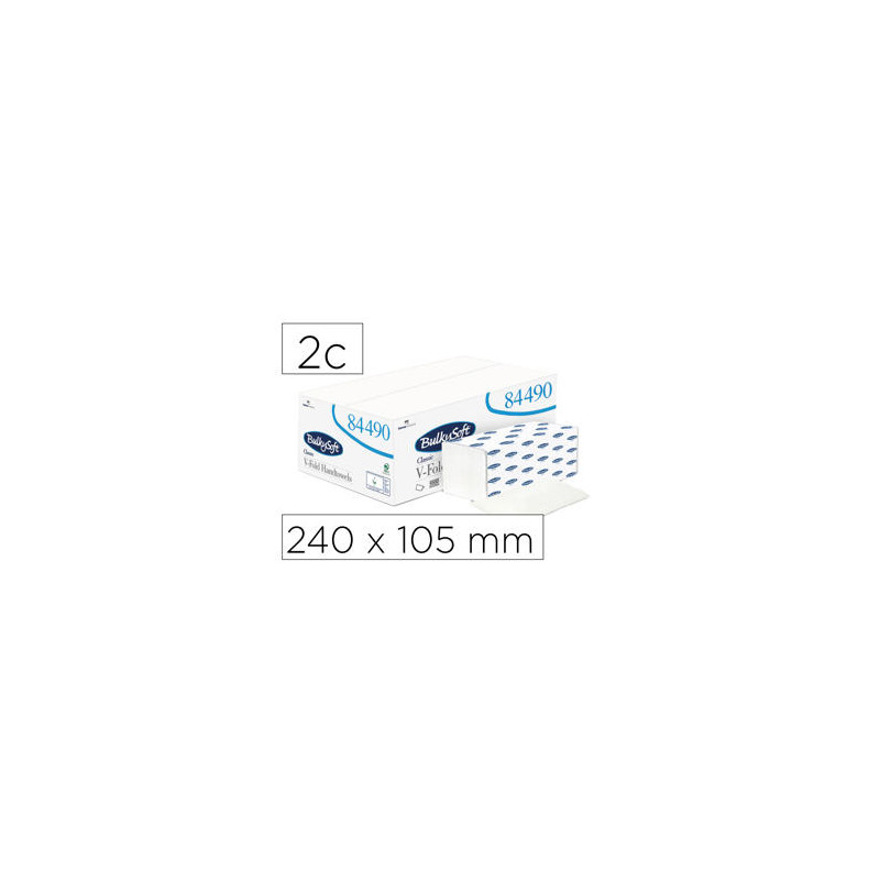 TOALLA ENGARZADA OFYHOSTEL BULKYSOFT GOFRADA CLASSIC HIDROSOLUBLE 2 CAPAS PLEGADO V 240 X 105 MM