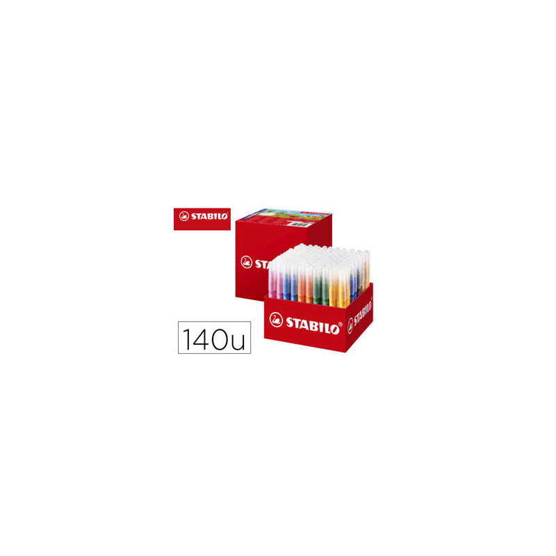 ROTULADOR STABILO POWER MAX SCHOOL PACK DE 140 UNIDADES SURTIDAS 16 COLORES