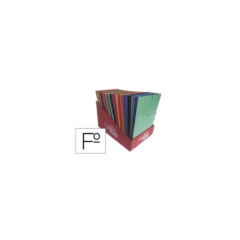 CARPETA GOMAS SOLAPAS SARO CARTON FOLIO COLORES SURTIDOS