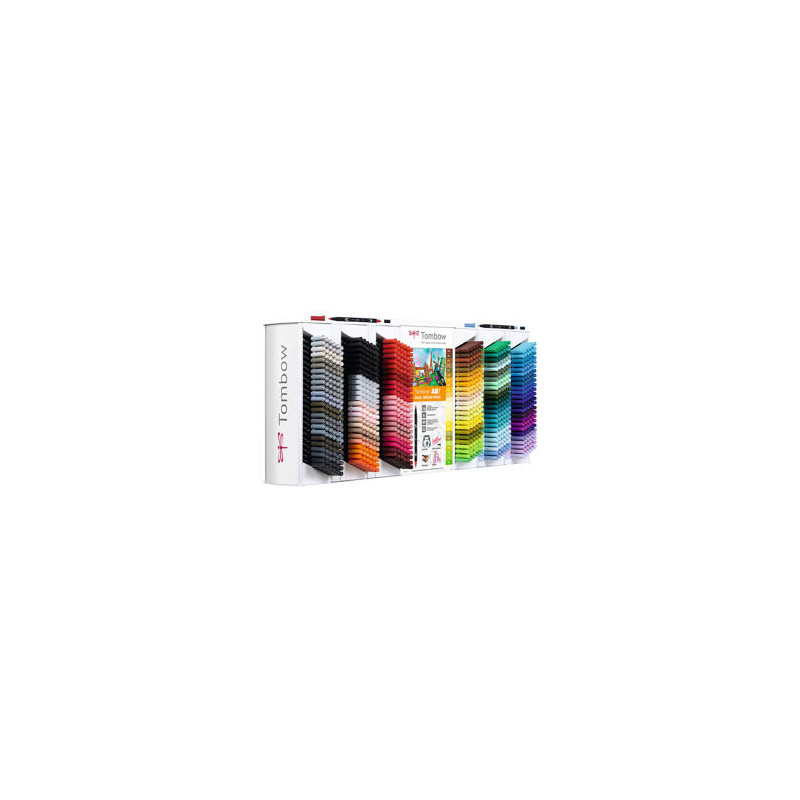 ROTULADOR TOMBOW ABT DUAL BRUSH DOBLE PUNTA DE PINCEL CONTENIDO DE 864 UNIDADES COLORES SURTIDOS