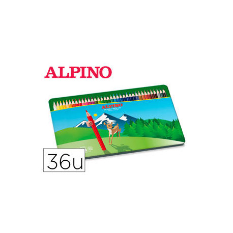 LAPICES DE COLORES ALPINO CAJA METALICA DE 36 UNIDADES COLORES SURTIDOS LAPICES DE COLORES ALPINO CAJA METALICA DE 36 UNIDADES COLORES SURTIDOS