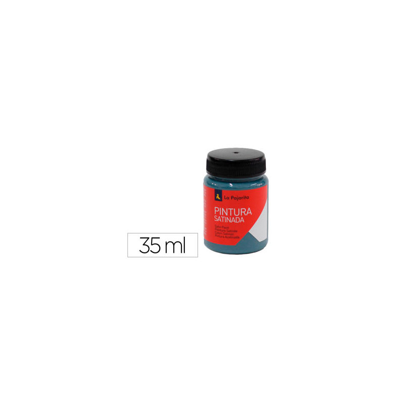 PINTURA LATEX LA PAJARITA SATINADA L-34 BOTE 35 ML AZUL METAL