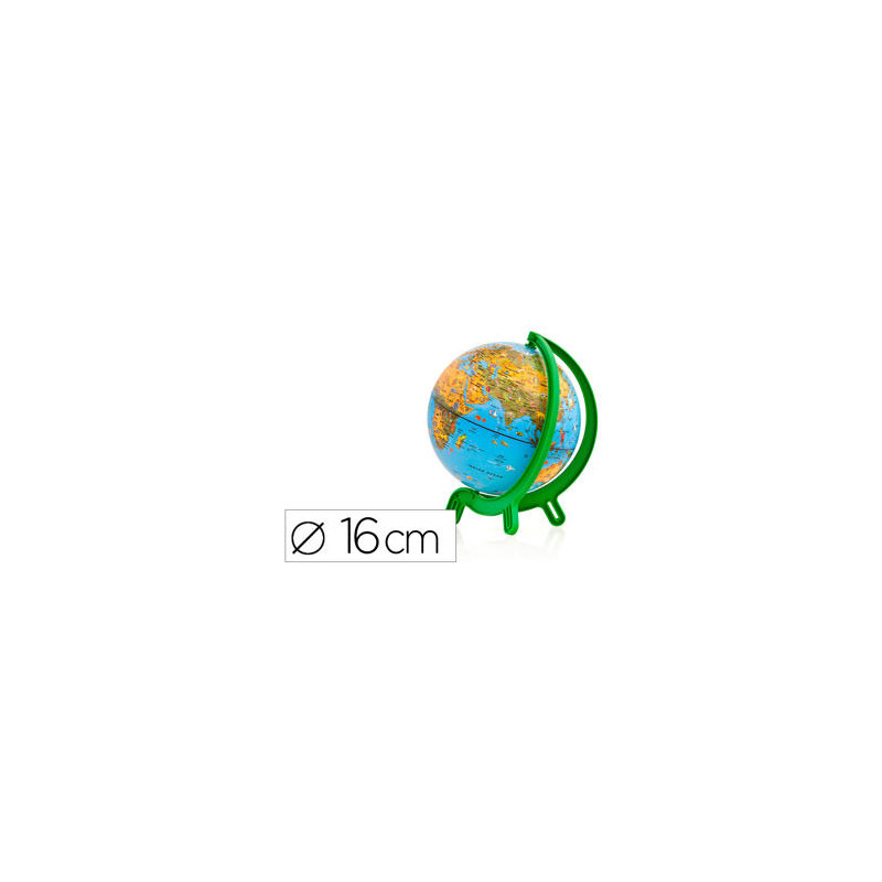 GLOBO TERRAQUEO NOVA RICO MINI GIACOMINO BASE DE PLASTICO ALTA RESISTENCIA 16 CM DIAMETRO