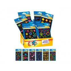PEGATINAS AVERY NEON 6 MODELOS DIFERENTES EXPOSITOR DE 60 BLISTER SURTIDOS