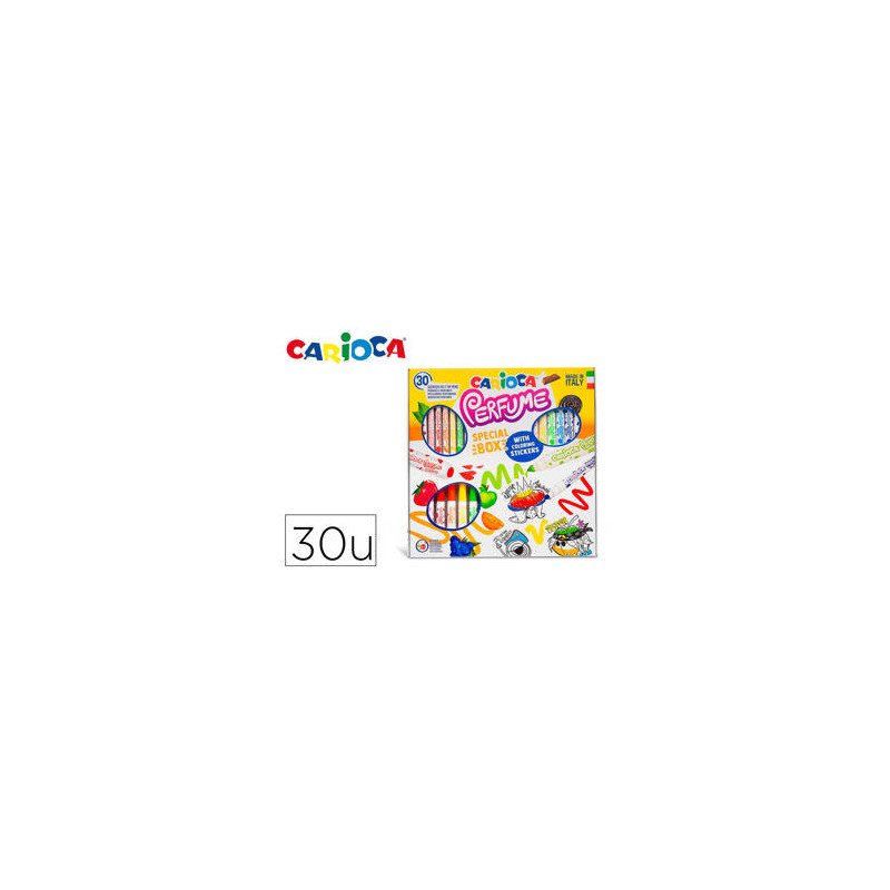 ROTULADOR CARIOCA PERFUME CAJA 30 UNIDADES COLORES SURTIDOS