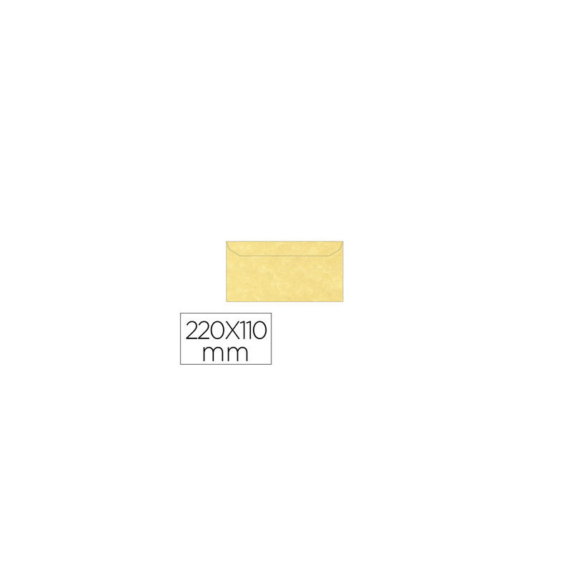 SOBRE APLI PERGAMINO ORO 110X220 MM 95G/M2 PAQUETE DE 5 UNIDADES