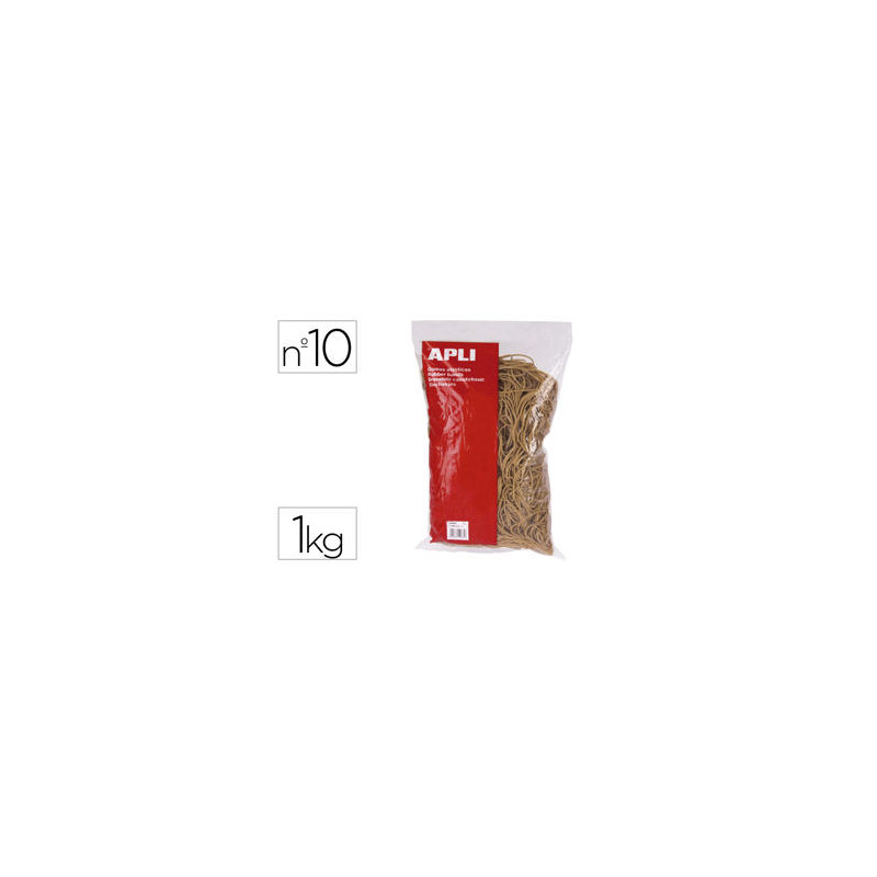 GOMILLAS ELASTICAS APLI 100 X 2 MM N 10 BOLSA DE 1000 GR