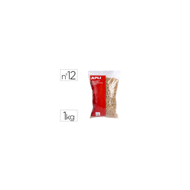 GOMILLAS ELASTICAS APLI 120 X 2 MM N 12 BOLSA DE 1000 GR
