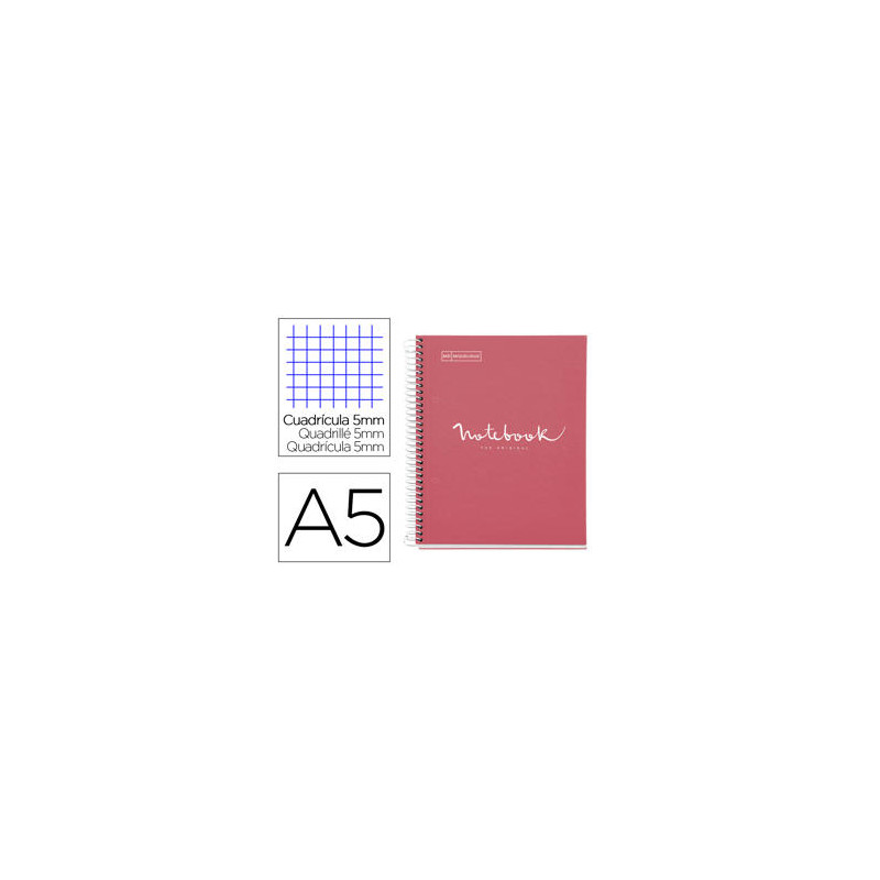 CUADERNO ESPIRAL MIQUELRIUS NOTEBOOK 1 EMOTIONS TAPA FORRADA DIN A5 MICROPERFORADO 80 HOJAS 90G/M2 C