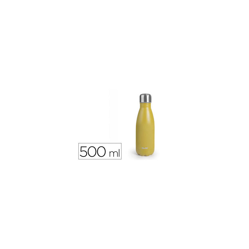 BOTELLA PORTALIQUIDOS IBILI ACERO INOXIDABLE TERMO COLOR MANGO CAPACIDAD 500 ML