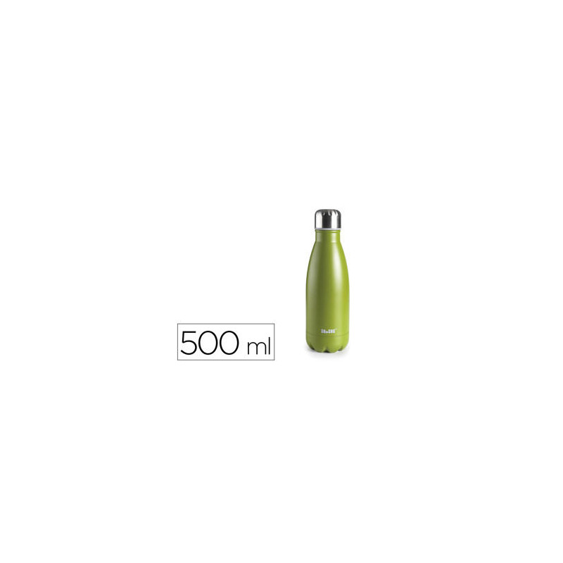 BOTELLA PORTALIQUIDOS IBILI ACERO INOXIDABLE TERMO COLOR MUSGO CAPACIDAD 500 ML