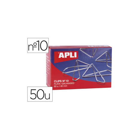 CLIPS MARIPOSA APLI GALVANIZADO 40 MM N 10 CAJA DE 50 UNIDADES CLIPS MARIPOSA APLI GALVANIZADO 40 MM N 10 CAJA DE 50 UNIDADES