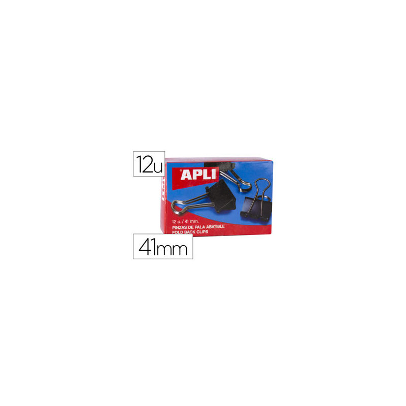 PINZA METALICA APLI REVERSIBLE 41 MM CAJA DE 12 UNIDADES