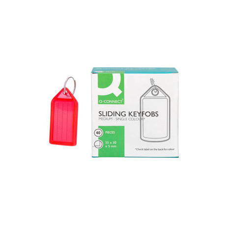 LLAVERO PORTAETIQUETAS Q-CONNECT PREMIUM COLOR ROJO CAJA DE 40 UNIDADES LLAVERO PORTAETIQUETAS Q-CONNECT PREMIUM COLOR ROJO CAJA DE 40 UNIDADES