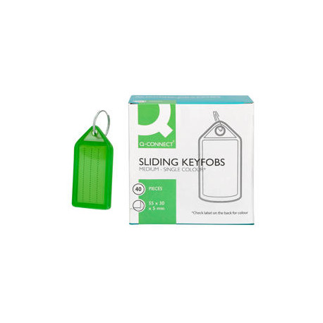 LLAVERO PORTAETIQUETAS Q-CONNECT PREMIUM COLOR VERDE CAJA DE 40 UNIDADES LLAVERO PORTAETIQUETAS Q-CONNECT PREMIUM COLOR VERDE CAJA DE 40 UNIDADES