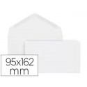SOBRE LIDERPAPEL BLANCO CON FONDO 95X162 MM ENGOMADO SOLAPA DE PICO CAJA DE 500 UNIDADES