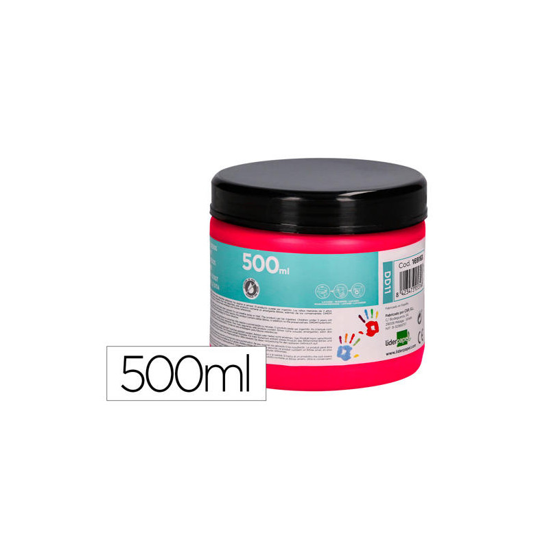 PINTURA DEDOS LIDERPAPEL MAGENTA TARRINA DE 500 CC
