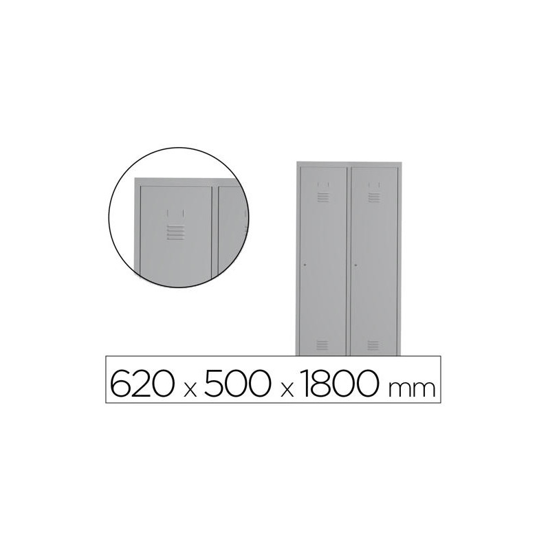 TAQUILLA METALICA ROCADA 300 2 MODULOS X 2 PUERTAS GRIS 620X500X1800 MM