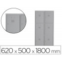 TAQUILLA METALICA ROCADA 300 2 MODULOS X 3 PUERTAS GRIS 620X500X1800 MM