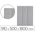 TAQUILLA METALICA ROCADA 300 3 MODULOS X 3 PUERTA GRIS 910X500X1800 MM