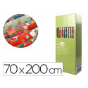 PAPEL DE REGALO LIDERPAPEL NAVIDAD ROLLO ANCHO 70 CM LONGITUD 2 MT GRAMAJE 60 GR DISEÑOS SURTIDOS