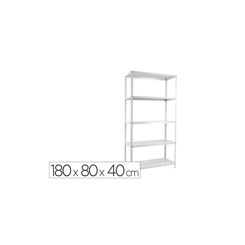 ESTANTERIA METALICA SIMONRACK KITS ADVANTAGE MINI 5/400 COLOR BLANCO 5 ESTANTES 75 KG POR ESTANTE 18