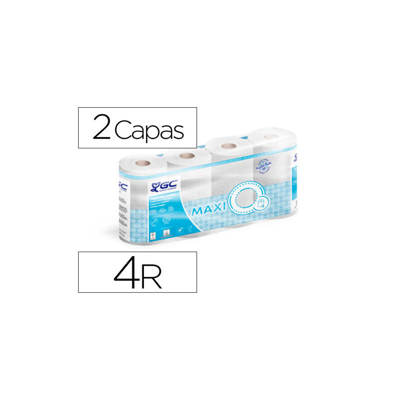 PAPEL DE COCINA GOMA CAMPS 2 CAPAS 90 SERVICIOS 224 MM X 21,6 M 21,5 G/M2 PAQUETE DE 4 ROLLOS