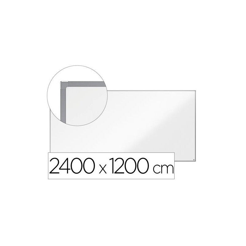 PIZARRA BLANCA NOBO ESSENCE ACERO VITRIFICADO MAGNETICA 2400X1200 MM