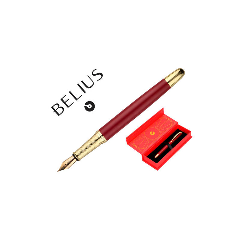 BOLIGRAFO Y ESTUCHE BELIUS SOIREE COLOR ART DECO TURQUESA Y DORADO TINTA AZUL CAJA DE DISEÑO