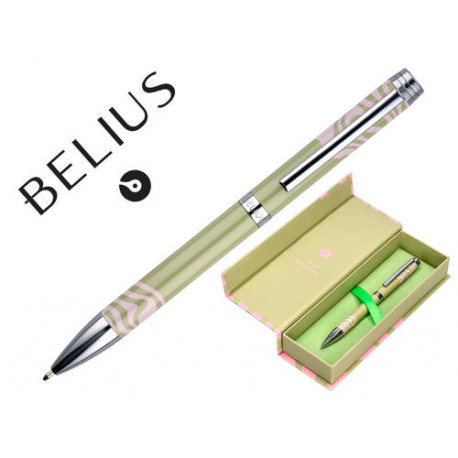 ROLLER BELIUS INK DREAMS ALUMINIO COLOR VERDE MATCHA Y ROSA PLATEADO FRASE INTERIOR TINTA NEGRA CAJA ROLLER BELIUS INK DREAMS ALUMINIO COLOR VERDE MATCHA Y ROSA PLATEADO FRASE INTERIOR TINTA NEGRA CAJA