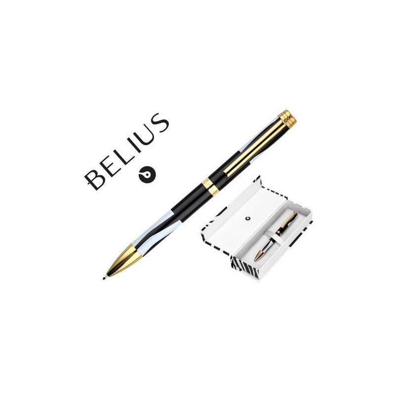ROLLER BELIUS DUALITA CUERPO NEGRO COLOR BLANCO TINTA NEGRA CAJA DE DISEÑO