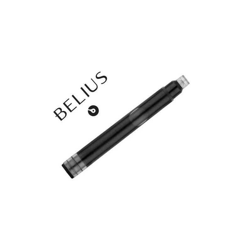 TINTA ESTILOGRAFICA BELIUS NEGRO CAJA 6 CARTUCHOS
