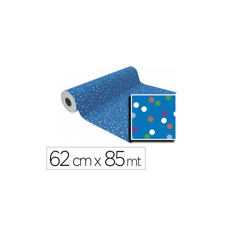 PAPEL DE REGALO BASIKA LN2001-H BOBINA ANCHO 62 CM LONGITUD 85 M PESO 4 KG GRAMAJE 60 GR