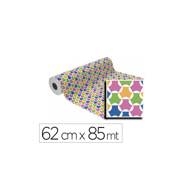 PAPEL DE REGALO BASIKA TA2204-C BOBINA ANCHO 62 CM LONGITUD 85 M PESO 4 KG GRAMAJE 60 GR
