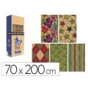 PAPEL DE REGALO BASIKA KRAFT TODO AÑO ROLLO ANCHO 70 CM LONGITUD 2 M DISEÑOS SURTIDOS GRAMAJE 50 GR