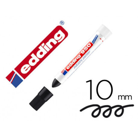MARCADOR EDDING PERMANENTE 950 PASTA OPACA NEGRA PUNTA REDONDA 10 MM PARA SUPERFICIES OXIDADAS/RUGOS MARCADOR EDDING PERMANENTE 950 PASTA OPACA NEGRA PUNTA REDONDA 10 MM PARA SUPERFICIES OXIDADAS/RUGOS