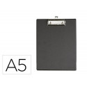 PORTANOTAS MAUL DIN A5 CARTON PLASTIFICADO PVC CON PINZA COLOR NEGRO