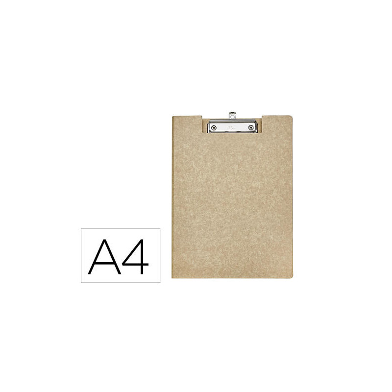 PORTANOTAS MAUL BALANCE DIN A4 CARTON REFORZADO 3 MM CON PINZA COLOR KRAFT