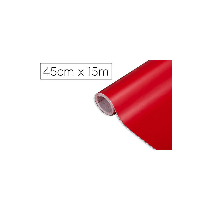 ROLLO ADHESIVO D-C-FIX ROJO SEÑALES MATE ANCHO 45 CM LARGO 15 MT