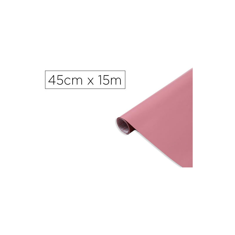 ROLLO ADHESIVO D-C-FIX ROSA CENIZA MATE ANCHO 45 CM LARGO 15 MT