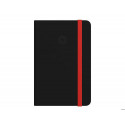 CUADERNO CON GOMILLA ANTARTIK NOTES TAPA DURA A6 HOJAS LISAS NEGRO Y ROJO 100 HOJAS 80 GR FSC