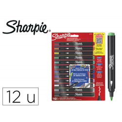 ROTULADOR SHARPIE ACRYLIC PUNTA REDONDA BLISTER DE 12 UNIDADES COLORES SURTIDOS