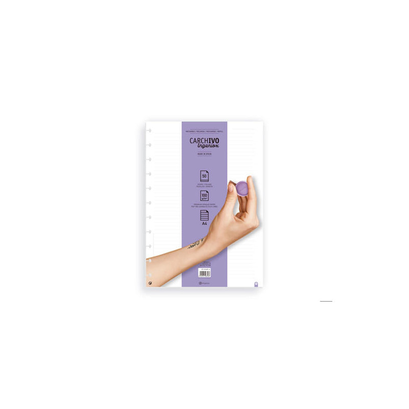 RECAMBIO CUADERNO CARCHIVO INGENIOX A4 50 HOJAS HORIZONTAL