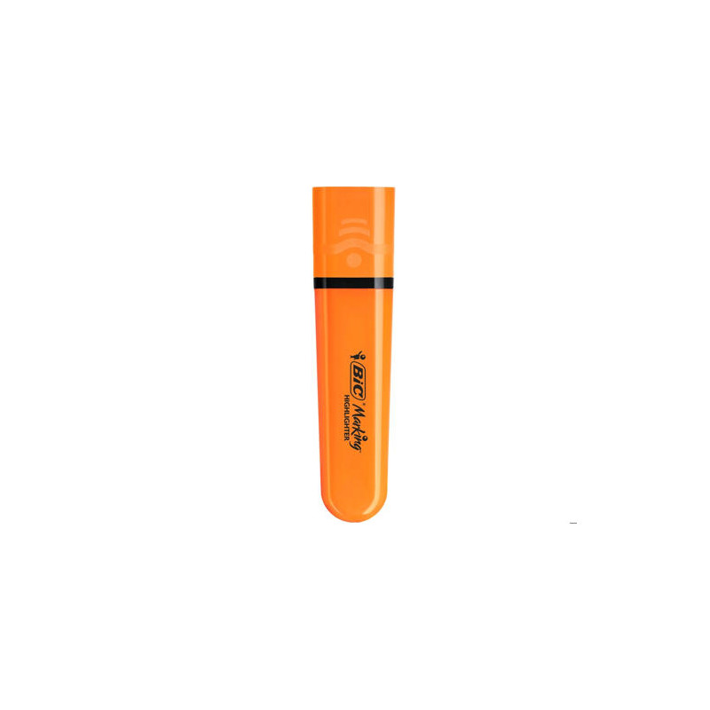 ROTULADOR BIC FLAT FLUORESCENTE NARANJA NEON CAJA DE 12 UNIDADES