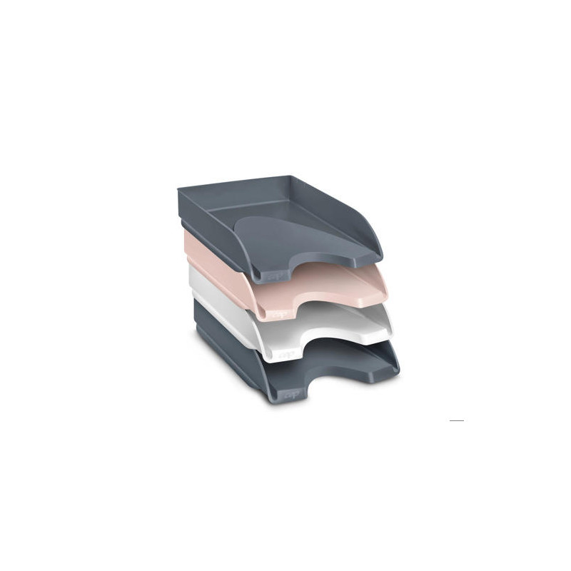 BANDEJA SOBREMESA CEP MINERAL PLASTICO PACK DE 4 UNIDADES COLORES SURTIDOS 350X260X245 MM