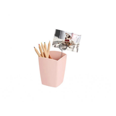 CUBILETE PORTALAPICES CEP MINERAL PLASTICO COLOR ROSA NUDE 75X75X95 MM CUBILETE PORTALAPICES CEP MINERAL PLASTICO COLOR ROSA NUDE 75X75X95 MM